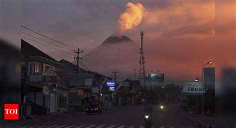 Lava Streams From Crater As Indonesias Mount Merapi Erupts Times Of