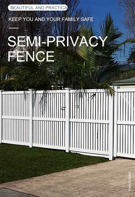Fentech Cheap Used White Pvc Vinyl Plastic Semi Privacy Fence Panels