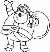 Santa Claus Cartoon Kids Draw Coloring Printable Christmas Sketch Drawing Outline Cliparts Drawings Computer Sheets Colouring Pages Easy Clipart Library sketch template