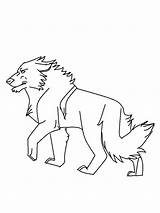 Angry Wolfs Lineart sketch template