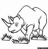 Coloring Endangered Animals Rhinoceros Pages Kids Clipart Printable Species Rhino Online Easy Draw Cliparts Gif Thecolor sketch template