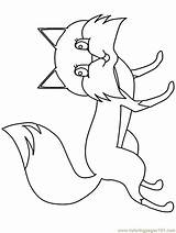Fox Coloring Printable Pages Color Cartoons Coloringpages101 Mammals Online sketch template