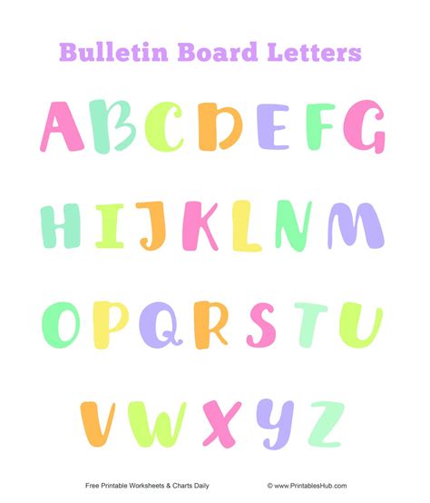 bulletin board letters printable