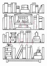 Bookshelf Tracker Journaling Bookcase Printables Dorthea sketch template