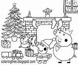 Peppa Pig Coloriage Xmas Coloringfree Train Imprimer Paques Coved Chilly Playing 123dessins sketch template