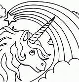 Coloring Pages Fluffy Pink Unicorns Rainbows Dancing Unicorn Popular sketch template