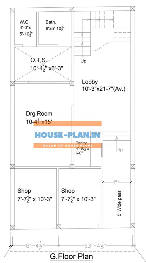 square feet house plan   double story  shops