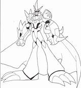 Omegamon Digimon Pages Colouring Trending Days Last sketch template