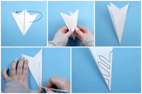 Snowflake Origami Png Origami Snowflakes Folding Instructions