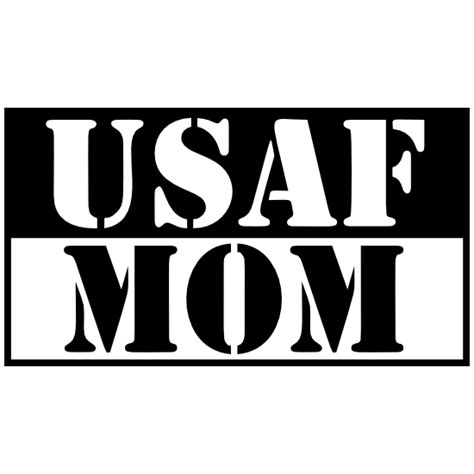us air force mom stencil sticker