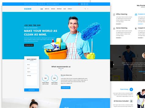 clean html website service website modern services uplabs