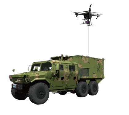 vehicle tethered drone system