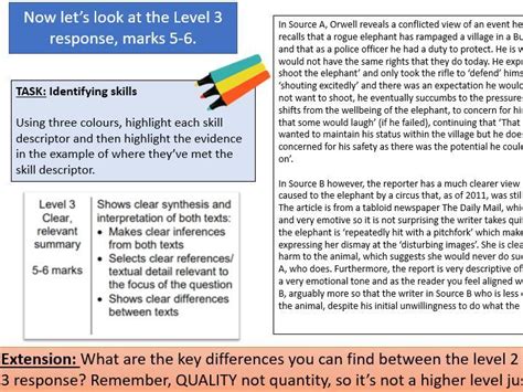 aqa lang paper  question   model answers teaching resources