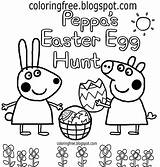 Easter Coloring Pages Printable Drawing Egg Hunt Kids Minion Peppa Pig Happy Angry Frozen Etc Birds Getdrawings sketch template