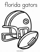 Coloring Florida Gators Football Helmet Twistynoodle Noodle Built California Usa sketch template