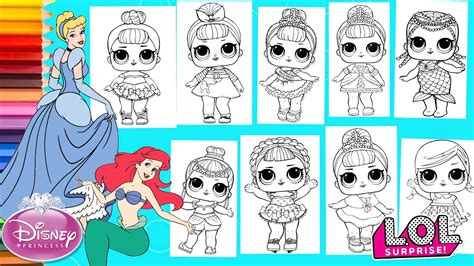 lol surprise dolls repainted  disney princesses compilation
