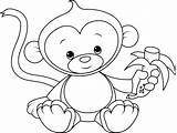 Monkey Baby Cute Coloring Pages Monkeys Drawing Color Swinging Drawings Printable Colouring Template Getcolorings Getdrawings Print Sketch Colorings Spider sketch template
