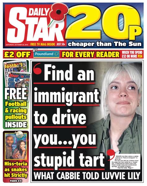 year marked  racism  british tabloids   front  centre