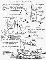 Mayflower Pilgrim Dra Bubakids sketch template