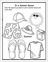 Worksheet Clothes Summer Coloring Season Vocabulary Do Englishbix sketch template