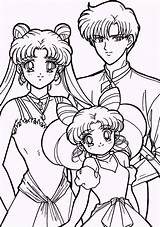 Sailor Moon Coloring Pages Girls Sailormoon Usagi Mamoru Chibiusa Sheets Dibujos Drawing Anime Book Kids Colorear Adult Printable Color Colouring sketch template