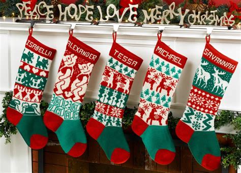 Extra long knit christmas stockings patterns