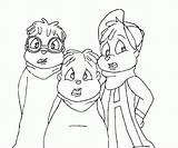 Coloring Alvin Pages Chipmunks Simon Theodore Library sketch template