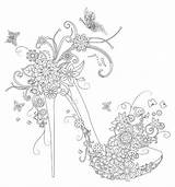 High Heel Coloring Adult Shoe Gorgeous Floating Books Lace Pages Mandala Colouring Aliexpress Book sketch template