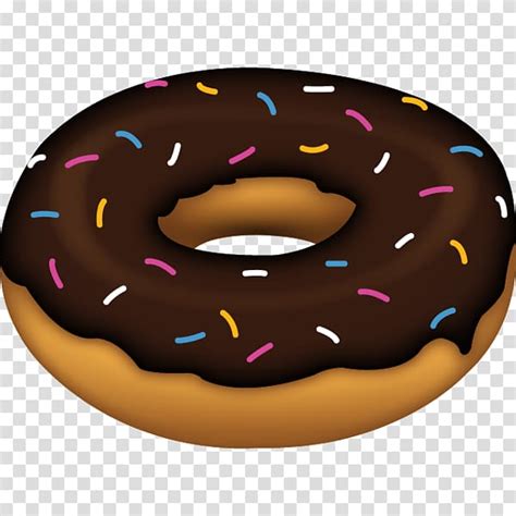 chocolate topped doughnut illustration doughnut emoji food donut