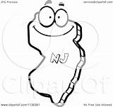 Jersey State Cartoon Clipart Outlined Happy Character Coloring Cory Thoman Vector Clipartpanda Regarding Notes sketch template