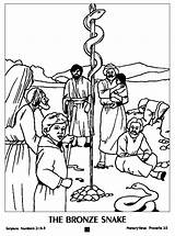 Serpent Moses Brazen Padang Gurun Pel Sekedar Goresan Tambahan Minggu Bangsa sketch template