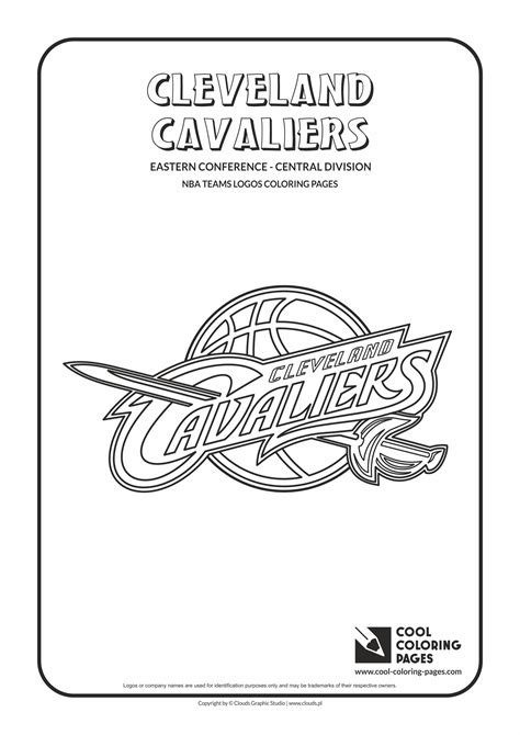 cool coloring pages cleveland cavaliers nba basketball teams logos