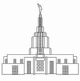 Temple Lds Bountiful Idaho sketch template