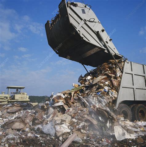 dumping trash stock image  science photo library