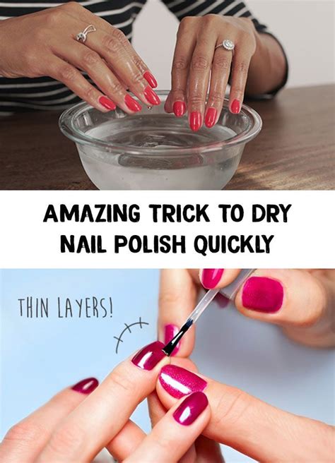 nails tricks amazing trick  dry nail polish quickly dry nails