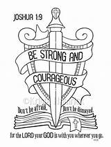 Coloring Courage Getcolorings Bible Journaling Strong Pages sketch template