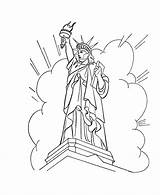 July 4th Coloring Pages Liberty Statue Fourth Sheets Library Honkingdonkey Popular sketch template