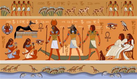 Royalty Free Ancient Egypt Scene Mythology Clip Art