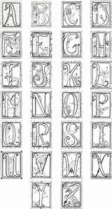 Illuminated Alphabet Templates Colorier Calligraphie Enluminure Coloriage Manuscript Lettres Buchstaben Schrift Décorer Vorlage Caligrafia sketch template