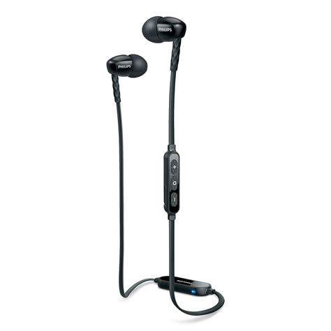amazoncom philips wireless bluetooth  ear wireless bluetooth headphones black shbbk
