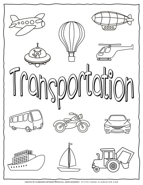 transportation coloring page home interior design