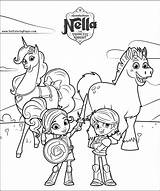 Princess Knight Coloring Pages Nella Getcolorings Color Getdrawings Printable sketch template