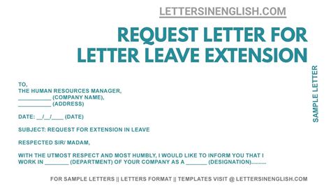 leave extension letter sample request letter format youtube
