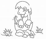 Coloring Pages Dinosaur Hatching Baby sketch template