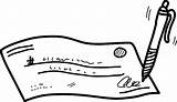 Cheque Signing sketch template