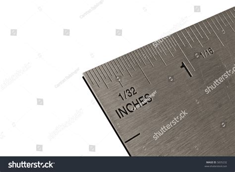 closeup   metal ruler showing   stock photo
