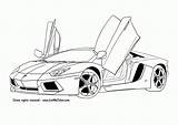 Lamborghini Coloring Pages Car Aventador sketch template