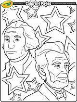 George Washington Abraham Lincoln Presidents Preschool Visit Crayola Coloring Birthday sketch template