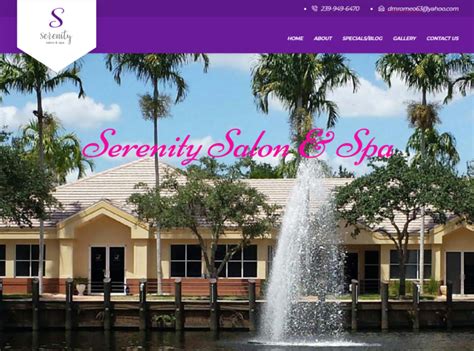 check    web site serenity salon spa