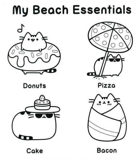 pusheen coloring pages  print